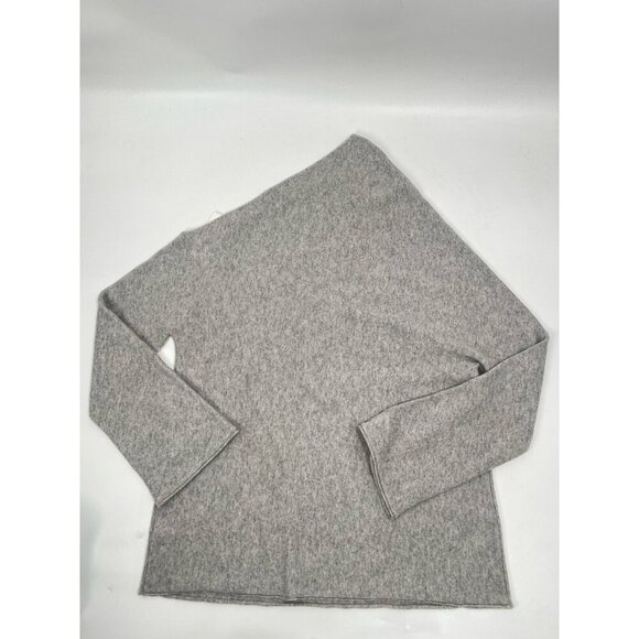 Vineyard Vines Gray Cashmere One Shoulder Sweater Sz L NWT - Picture 7 of 7
